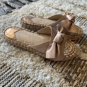 Jslides Ritsy Platform Espadrille Sandal Rose Gold